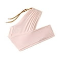 thumbnail image 1 of Womens Pants Cool Ice Silk Quick Dry Stretch Solid Drawstring Sports Pant Clearance Slacks For Women Light Pink M, 1 of 3