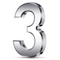 thumbnail image 1 of 3 Inch 3D Mailbox Numbers, Self Adhesive Waterproof House Numbers, DIY Address Numbers Sign, Number Stickers for Apartment, Home, Office, Hotel, Door, Room (Silver, Number 3), 1 of 1
