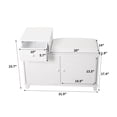 thumbnail image 4 of Miekor Furniture Wooden shoe storage stool with drawers - white W4US0397, 4 of 9