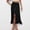 Black, variant on Women's Elastic Tie Waist Button Down Maxi Skirts Casual Loose Fashion Flowy Swing Slit Front Long Skirts Black L