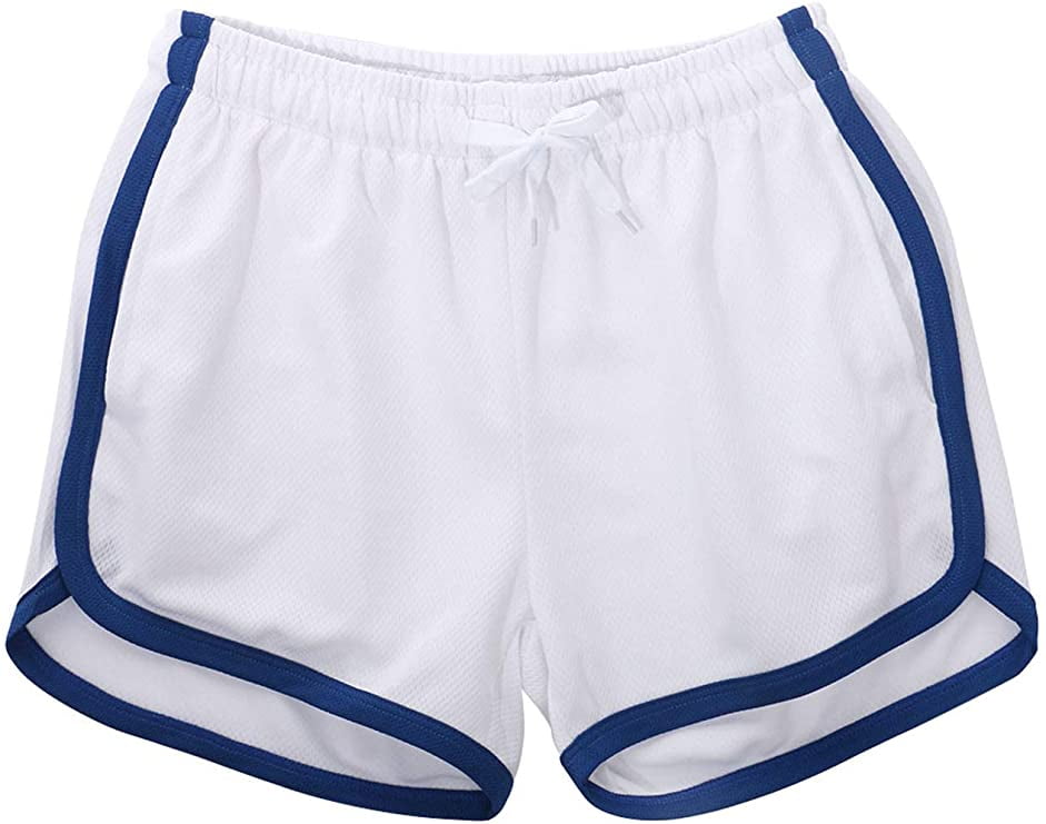 Mens Sport Shorts Solid Color Elastic Waist Short Pants Workout Gym ...