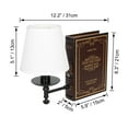 thumbnail image 7 of Kiven Cordless Bookshelf Lamp, Set of 2 Rechargeable Book Shelf Lamps 2700K Warm White, Farmhouse Decorative Bookend with White Lampshade, Cordless Table Lamps for Bedside Shelf Home Decor Office, 7 of 7