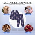 thumbnail image 7 of KLL Lavender Flowers Sleepwear Mens Flannel Pajamas,Long Cotton Pj Set, 7 of 7