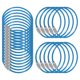 thumbnail image 1 of Cable de Llavero de Alambre de Acero Inoxidable de 5.9 Pulgadas, Azul, Paquete de 25, 1 of 7