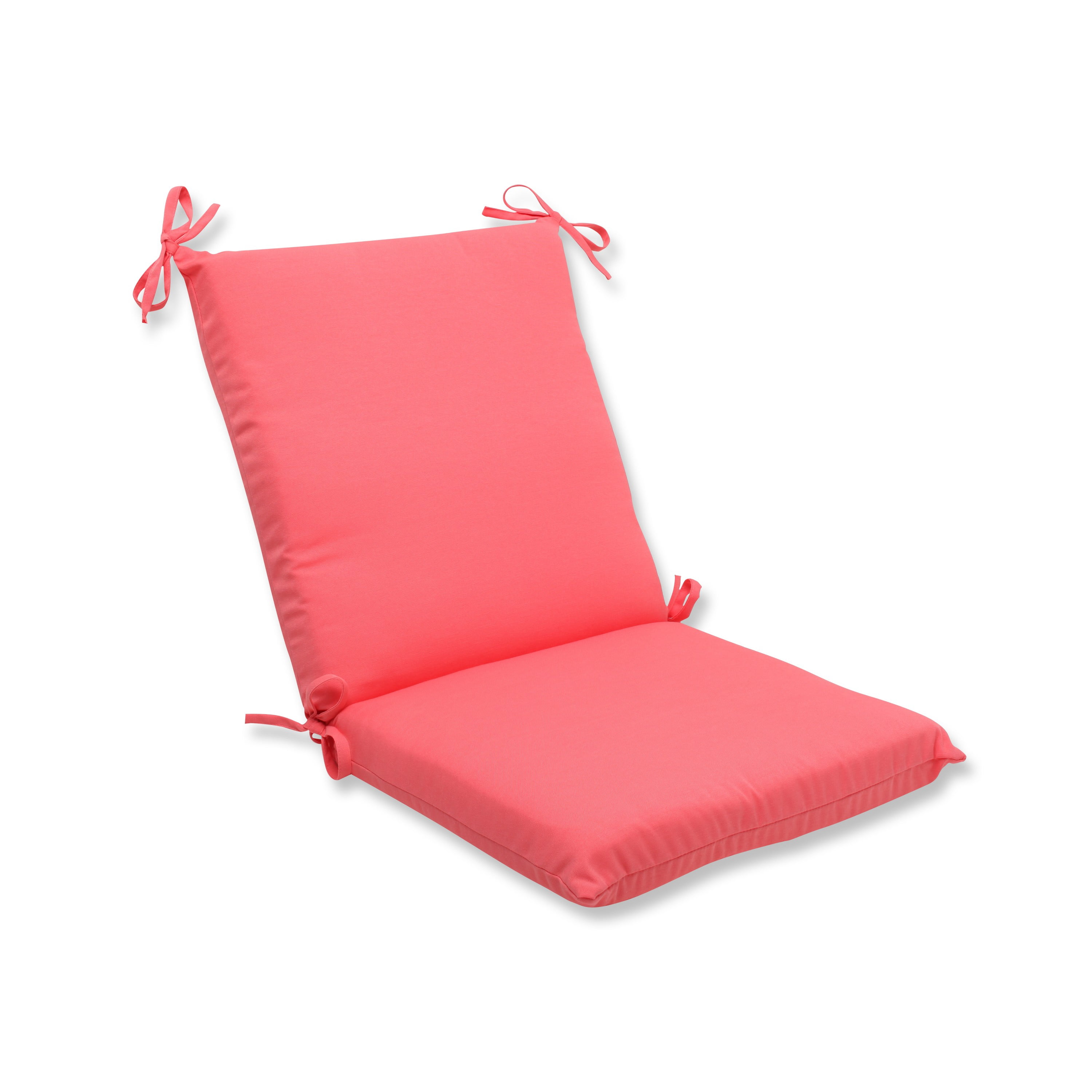 36 5 Chroma Watermelon Pink Outdoor Patio Chair Cushion With Ties Walmart Com Walmart Com