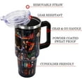 thumbnail image 3 of Book Lovers Gifts 40oz Tumbler with Handle and Straw Lid,Vacuum Insulated Leak Proof Tumbler bookish gifts for Women Readers Librarian,Book Accessories Stainless Steel Travel Mug,Well-Read Rose, 3 of 6