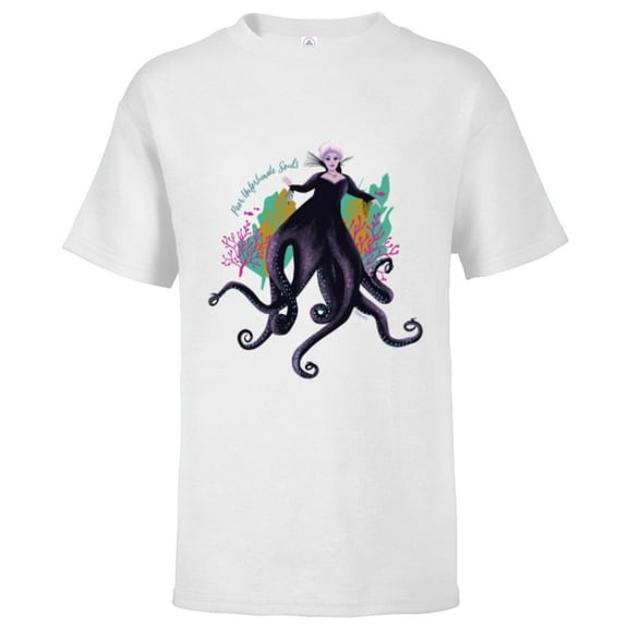 Disney The Little Mermaid Ursula Unfortunate Souls - Short Sleeve T-Shirt for Kids - Customized-White