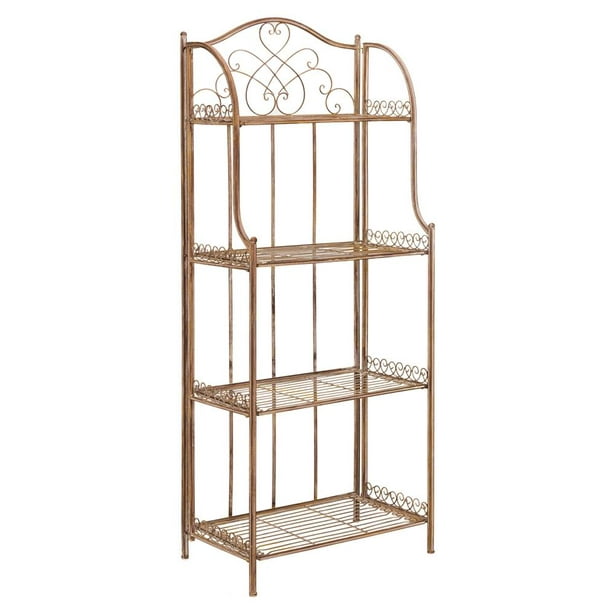 Safavieh Amaris Wrought Iron 4 Tier Outdoor Bakers Rack Com Safavieh Amaris Wrought Iron 4 Tier, Outdoor Bakers Rack Wrought Iron