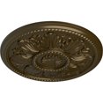 thumbnail image 3 of Ekena Millwork 18"OD x 1 3/4"P Edinburgh Ceiling Medallion (Fits Canopies up to 5 1/4"), Hand-Painted Brass, 3 of 6