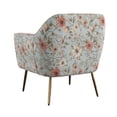 thumbnail image 6 of Rose Pink Accent Chair - Floral Print Fabric, Solid Wood Frame, 27" Wide, for Living Room or Bedroom. Easy Assembly, Stylish Seating., 6 of 8