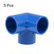 thumbnail image 3 of Conector de tubo en ángulo de 3 vías, grado de mobiliario, accesorios de esquina en forma de T de 1 pulgada, azul, 5 piezas, 3 of 3