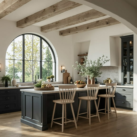 Tyce Counter Stool Natural Counter Stool, Modern Style, Ergonomic and supportive footrest, Rubberwood, Indoor Bar