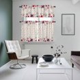 thumbnail image 4 of Red Blue Star 4th of July Kitchen Curtains Sets for Windows 24 Inch Length, Independence Day Fireworks Rustic Rod Pocket Window Treatments Tier Curtains and Valances Set for Bedroom/Bathroom, 4 of 8
