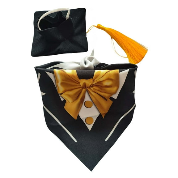 Zmeidao Graduation Porch Goose Outfit, Black Graduation Hats and Bow Tie for Outdoor Patio Yard Lawn Statueart Goose Decoration