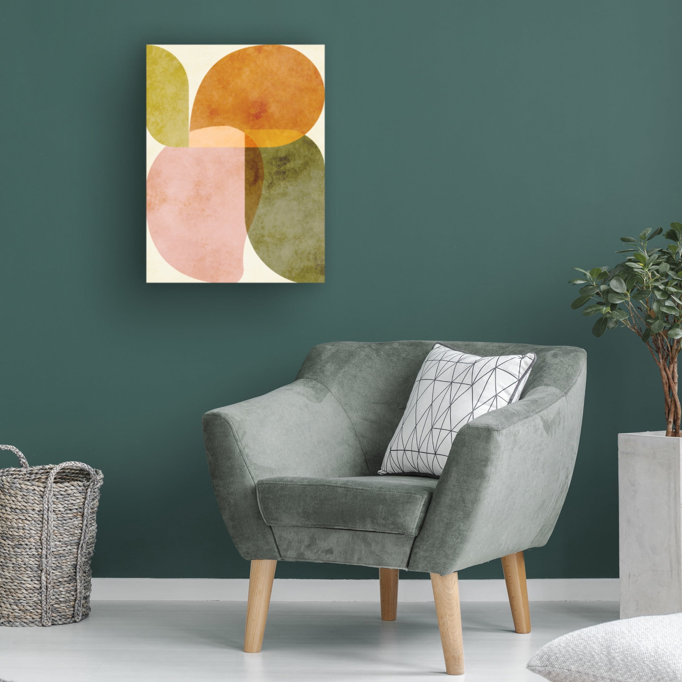 Trademark Fine Art Ana Rut Bre Aqua Shapes 2 Canvas Wall Art
