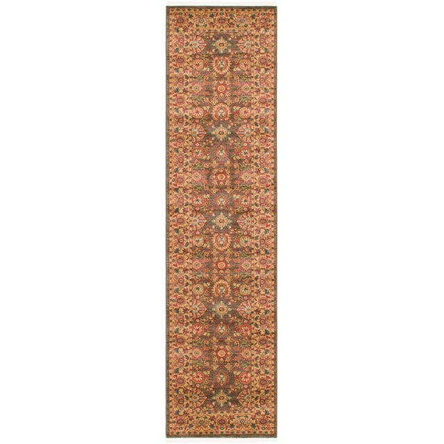 Unique Loom Edinburgh Medallion Design Rug 2' 7 x 10' Runner Brown/Beige