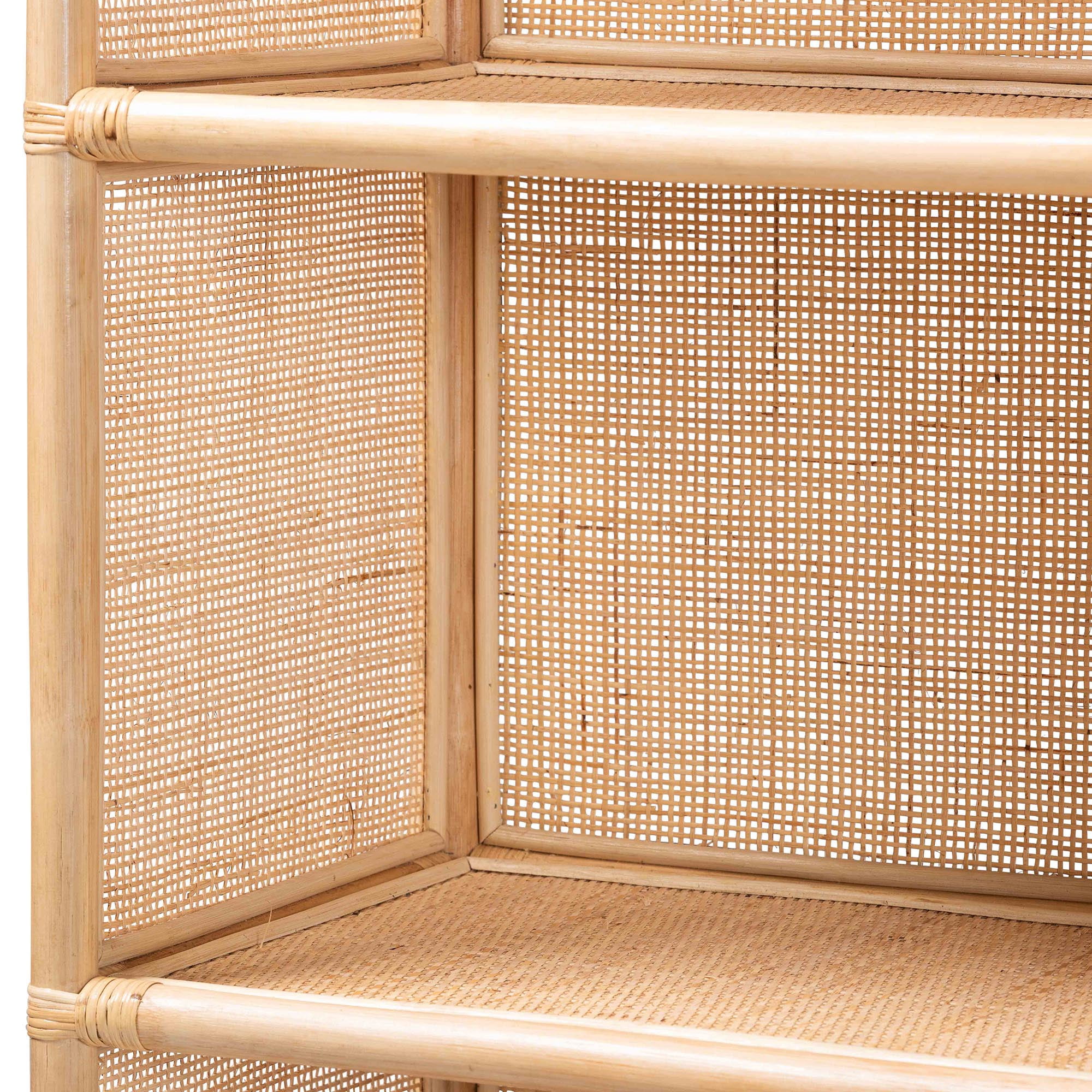 bali & pari Chusi Boho Decorative Shelf, 4-Tier, Natural