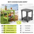 thumbnail image 2 of FUNDAZE HDPE 2-Layer End Table for Living Room, Outdoor Side Table, Patio Small End Table, Apple Green, 2 of 12