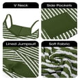 thumbnail image 5 of Sleeveless Striped Print Women Spaghetti Strap V-neck Mini Dress with Built in Shorts, 5 of 7