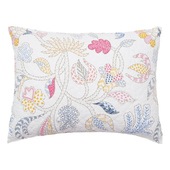 Colonial Williamsburg Brie Flamingo Cotton Standard Sham 20" x 26"