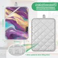 thumbnail image 3 of ALAZA Purple Golden Marble Pot Holders Set of 2 Heat Resistant Kitchen Oven Mitts, 3 of 7