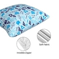 thumbnail image 4 of Throw Pillow Covers, Math Print ruler blue Soft Square Pillow Cases with Invisible Zipper for Couch Bed Sofa, Farmhouse Fall Home Decor 18"x18", 4 of 7