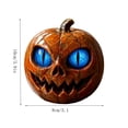 thumbnail image 3 of Yyuenw Resin Pumpkin Halloween Decoration, Hand-Painted Tabletop Figurine Ornament, Fall Harvest Home Decor for Shelf Mantel Desk, Holiday Gift, 3 of 7