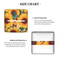 thumbnail image 5 of Gukieu Colorful Bohemian Sunflower Print Leather Tissue Box, PVC Waterproof Velcro Opening and Closing Square Tissue Box Holder, Suitable for Home and Office Decoration, 5 of 7