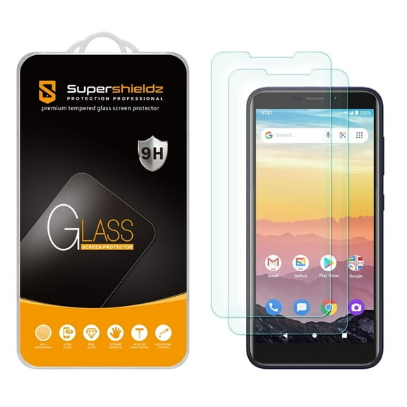 [2-Pack] Supershieldz for AT&T Calypso 2 / Calypso/ Cricket Debut/ Cricket Vision 3 Tempered Glass Screen Protector, Anti Scratch, Bubble Free