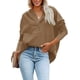 thumbnail image 2 of Sudaderas con capucha PRETTYGARDEN, holgadas, informales, con botones y cuello en V para mujer, 2 of 6