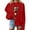 Red, variant on GUZOM Womens Christmas Reindeer Graphic Sweatshirt - Oversized Crew Neck Long Sleeves, Pink Festive Style for Holiday & Casual Wear,Size M