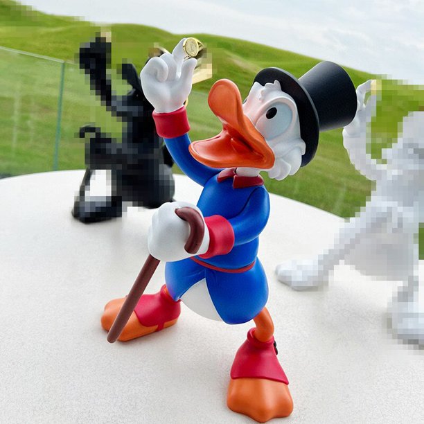 Disney-figura de acción de resina para niños, estatua grande de dibujos animados del Pato Donald, adorno para el hogar, regalo de Navidad
