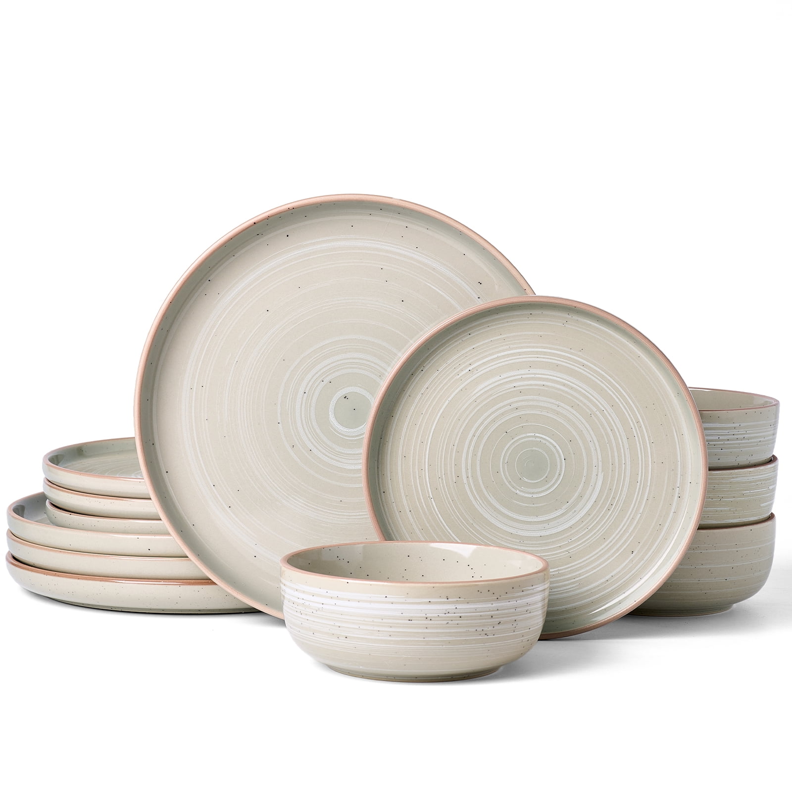 Famiware Meteor 12 Pieces Dinnerware Set, Peacock Green - Walmart.com