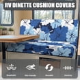 thumbnail image 4 of Uorisanigo RV Dinette Cushions Covers Sofa Couch Cushion Covers Stretch Couch Seat Slipcovers - Washable Blue Hibiscus Flowers Camper Sofa Cover Furniture Protection for RV Car Bench, 4 of 7