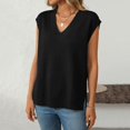 thumbnail image 2 of Chandail Sans Manches Col en V Tricoté Style Universitaire pour Femmes, 2 of 7