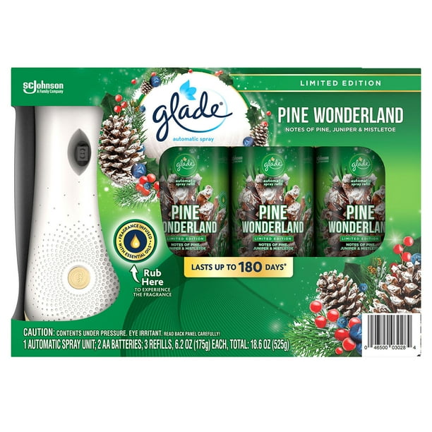 Glade Auto Spray 1+3 (Pine Wonderland) Limited Holiday Edition