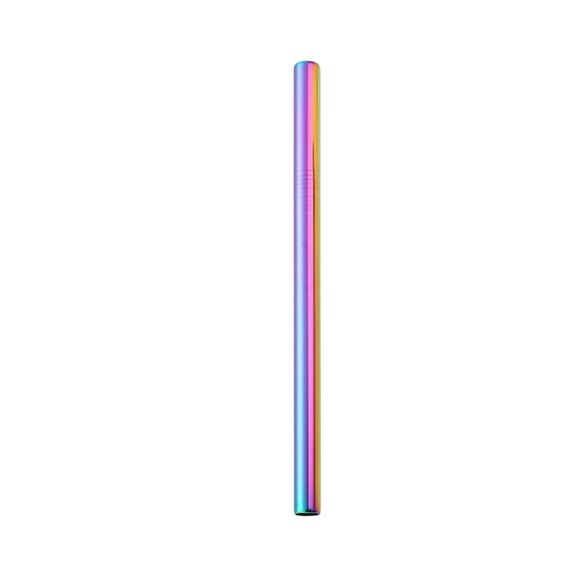 8.5-Inch Stainless Steel Drinking Straw, Reusable 0.4-Inch Wide Straight Metal Straw for Smoothies, Milkshakes, and Thick Beverage Supplies Drinking Straws #B3 Multicolor_060