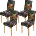 thumbnail image 1 of Funda Protectora ABPHQTO para silla de comedor con Dibujos animados de Papa Noel Juego de 4, 1 of 4