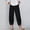 Black, variant on PWPSG Women's High Waist Crisscross Detail Cropped Jeans, Casual Fit for Everyday Street Style Wear