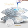 thumbnail image 4 of Blue Coral Coastal Throw Pillow Covers 18x18 Inch Set of 2, Summer Beach Shell Conch Ocean Waterproof Outdoor Pillow Covers, Decorative Cushion Pillowcases for Couch, Sofa, Bed, Garden, Patio, 4 of 9