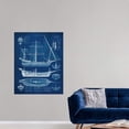 thumbnail image 4 of GREATBIGCANVAS Antique Ship Blueprint I Unframed Poster Print, 4 of 10