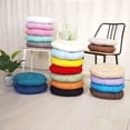 thumbnail image 4 of suxuMhao Circular Seat Cushion, 2 Packs Round Chair Seat Cushion, Linen-Cotton Cushion for Desk Chair, 18 Inches Diameter x 3.5 Inches Height, Dark Purple, 4 of 4