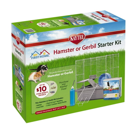 Kaytee Products Inc. My First Home Hamster or Gerbil Starter Kit - 13.5 x 11 x 14.5 SKT100542610