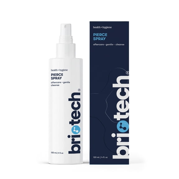 Briotech Pierce Spray, Clinically Tested Hypochlorous Acid Aftercare, 4 fl oz (1 Pack)