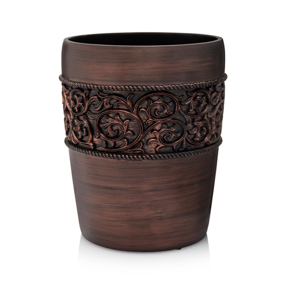 Essentra Home Wastebasket Bronze Collection Bathroom, 2.2 Gallon