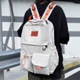 thumbnail image 4 of Woman Backpack Contrast Color Fashion Travel Bookbags for Outdoor Sport (White), 4 of 7