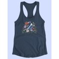 thumbnail image 3 of Fairytale Folk Garden Racerback Tank Women -Victoria Borges Designs, Female x-Small, 3 of 4