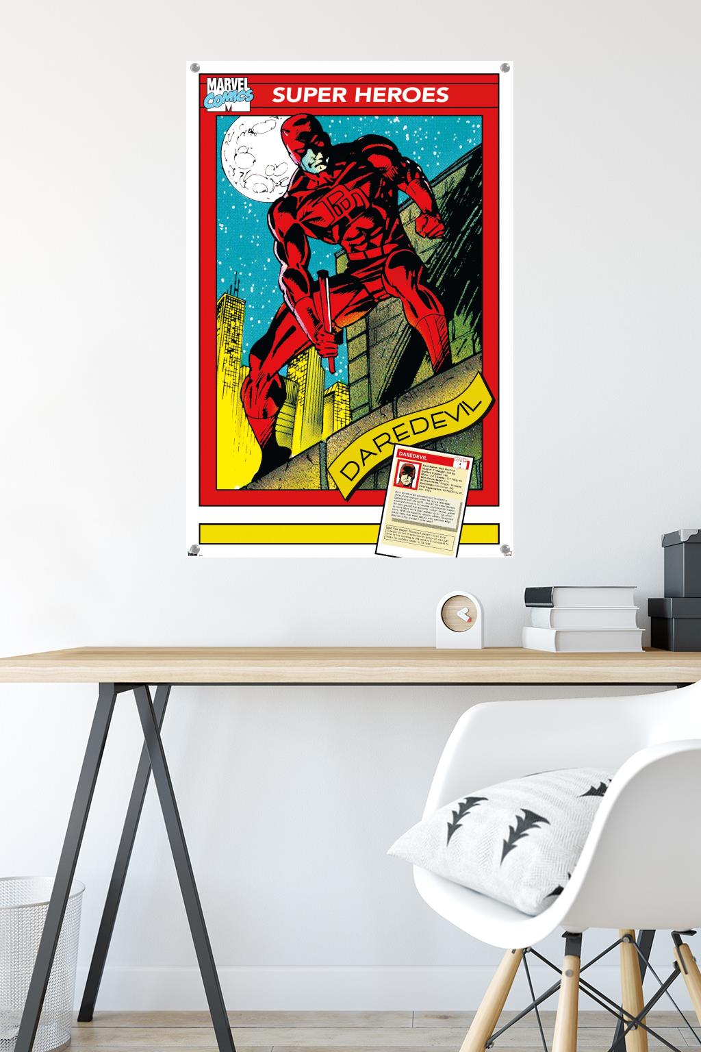 Marvel Trading Cards - Daredevil Wall Poster with Pushpins, 22.375" x 34"