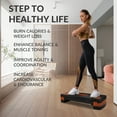 thumbnail image 6 of FlexWave 31-inch Aerobic Step Platform, Adjustable Fitness Stepper with 4 Adjustable Step Risers, Aerobics Stepper Workout Stepper for Aerobic Strength and Training in Home Gym，Multicolor, 6 of 7