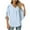 Sky Blue-07, variant on Mittory Women's Casual Chiffon Blouse Tops 3/4 Ruffled Sleeve V Neck Loose Fit Blouses Shirts